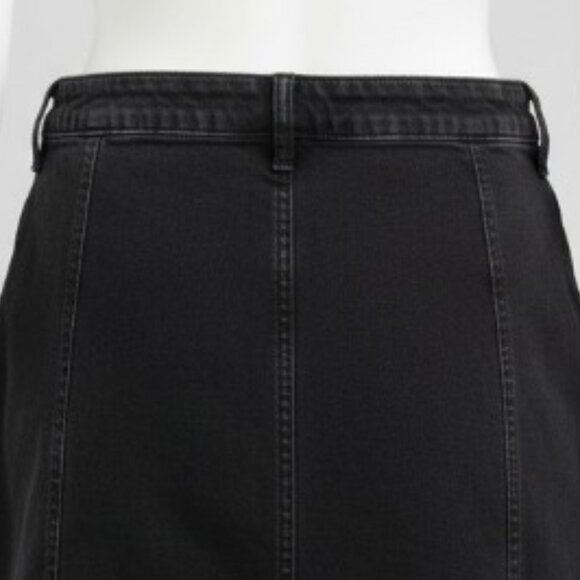 NWOT 1.State Denim Black Mini A-Line Paneled Skirt 28 - Picture 9 of 15